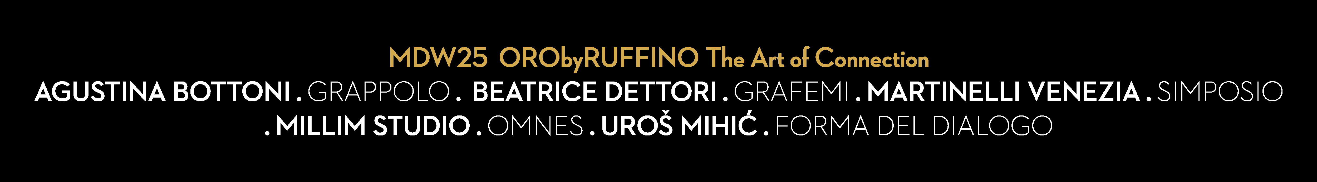 MDW25 orobyruffinothe art of connections.