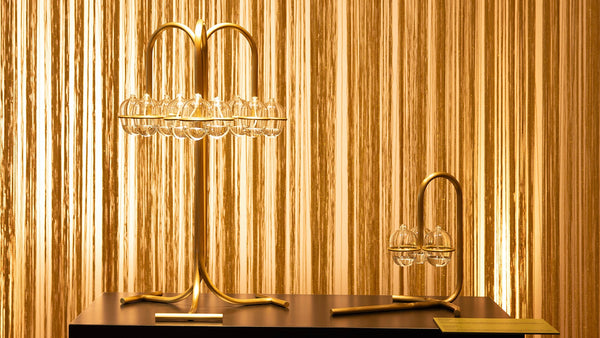 Artwork by AGUSTINA BOTTONI: GRAPPOLO - "A cluster of blown glass reimagines the candelabrum as a symbol of warmth and conviviality."