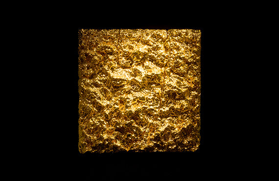Artwork by OFFICINE SAFFI LAB: THE GOLD FEVER - "GOLD NUGGETS HAVE FUELED ARTISTIC INSPIRATION, BECOMING A DREAMLIKE ICON THROUGHOUT HISTORY"